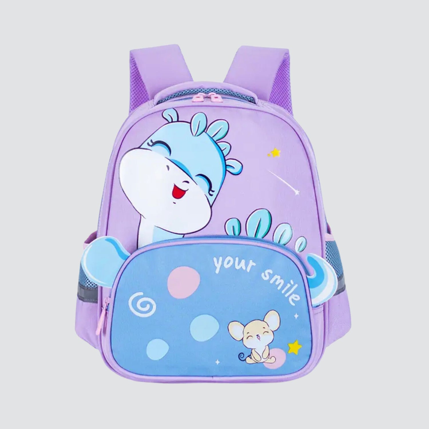 Purple Dinosaur Character backpack