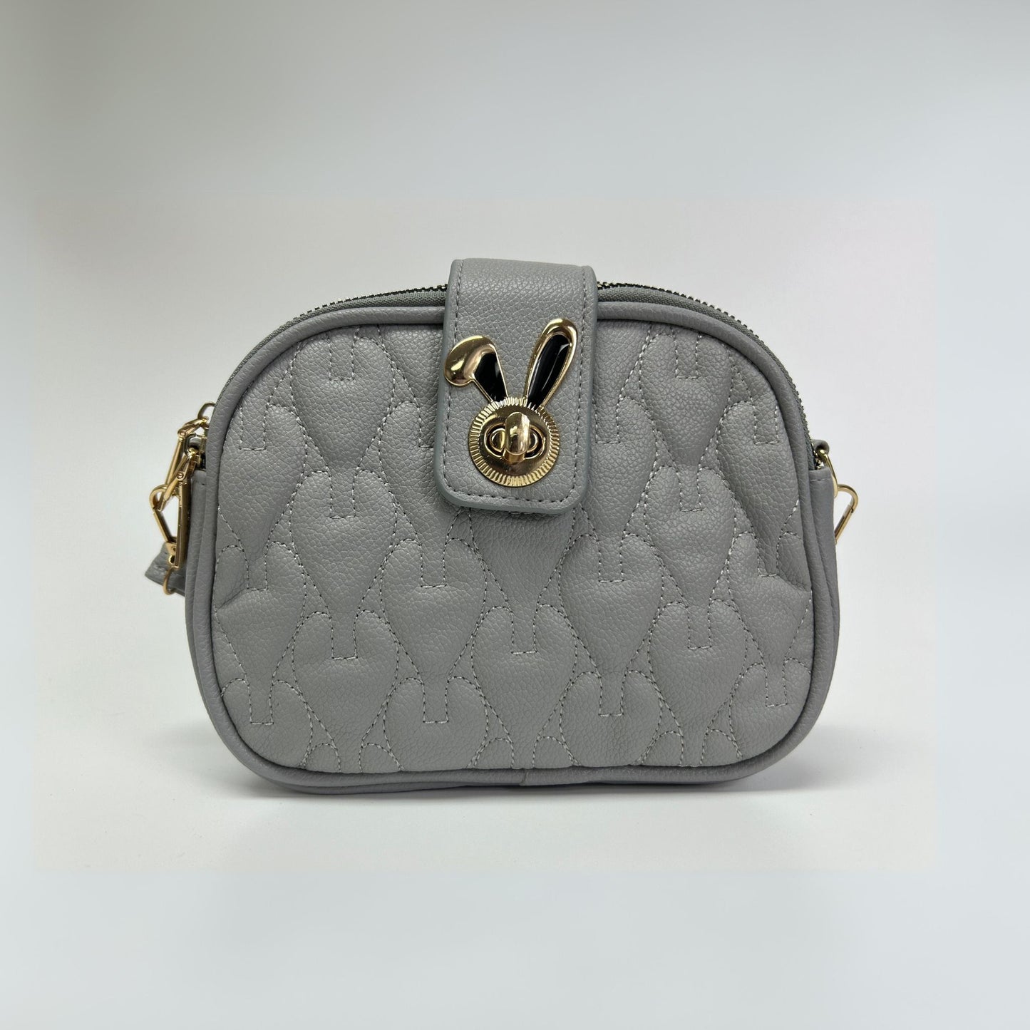 Grey Bunny Ears Crossbody Bag