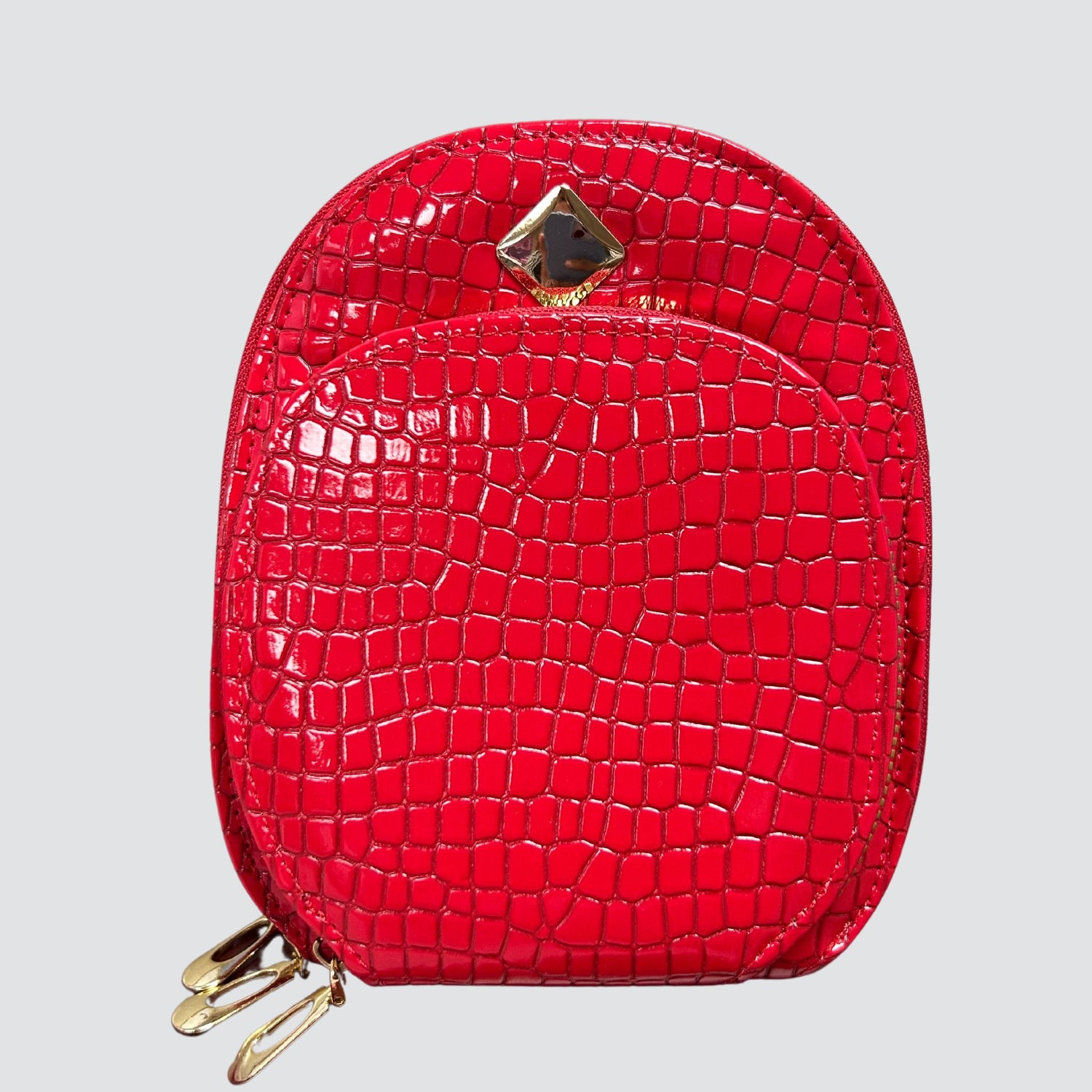 Red Rounded Crossbody Bag