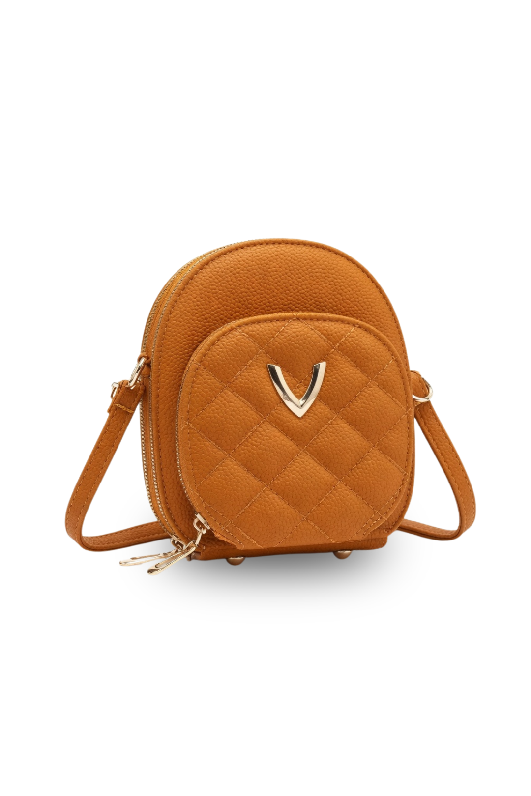 Mini Quilted Double-Zip Crossbody Bag