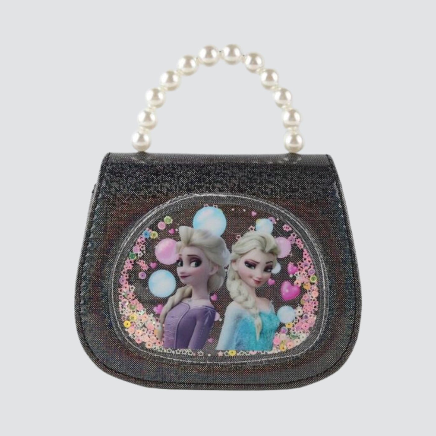 Black Frozen Handbag / Crossbody Bag