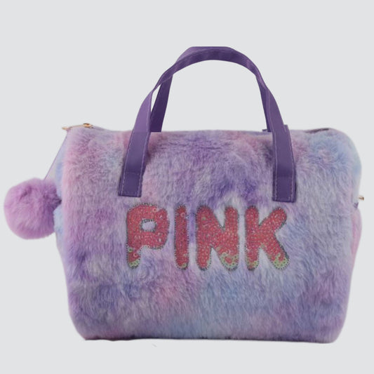 Purple Plush PINK branded Mini Bag