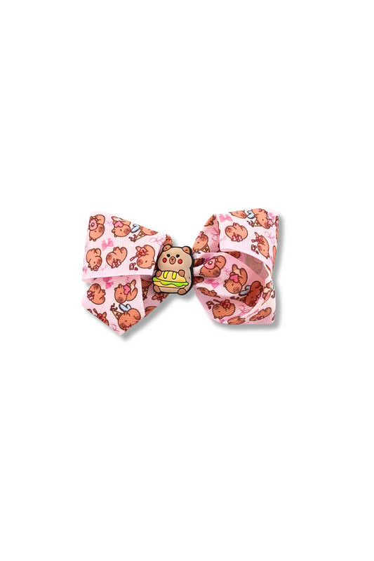 075 20 Capybara Bow Hair Clip