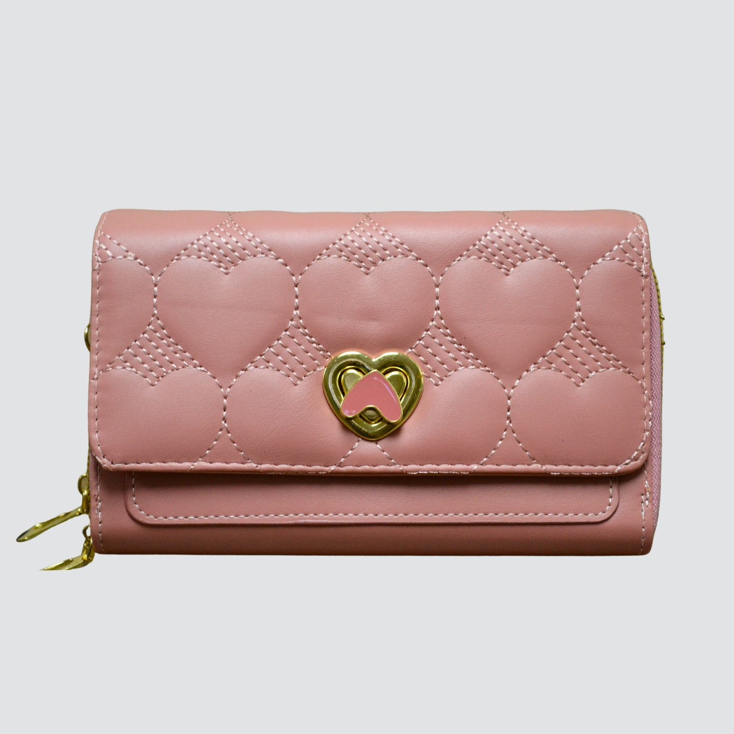 Rose Heart Detail Wallet / Crossbody