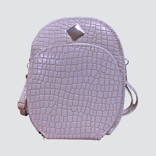 Lilac Rounded Crossbody Bag