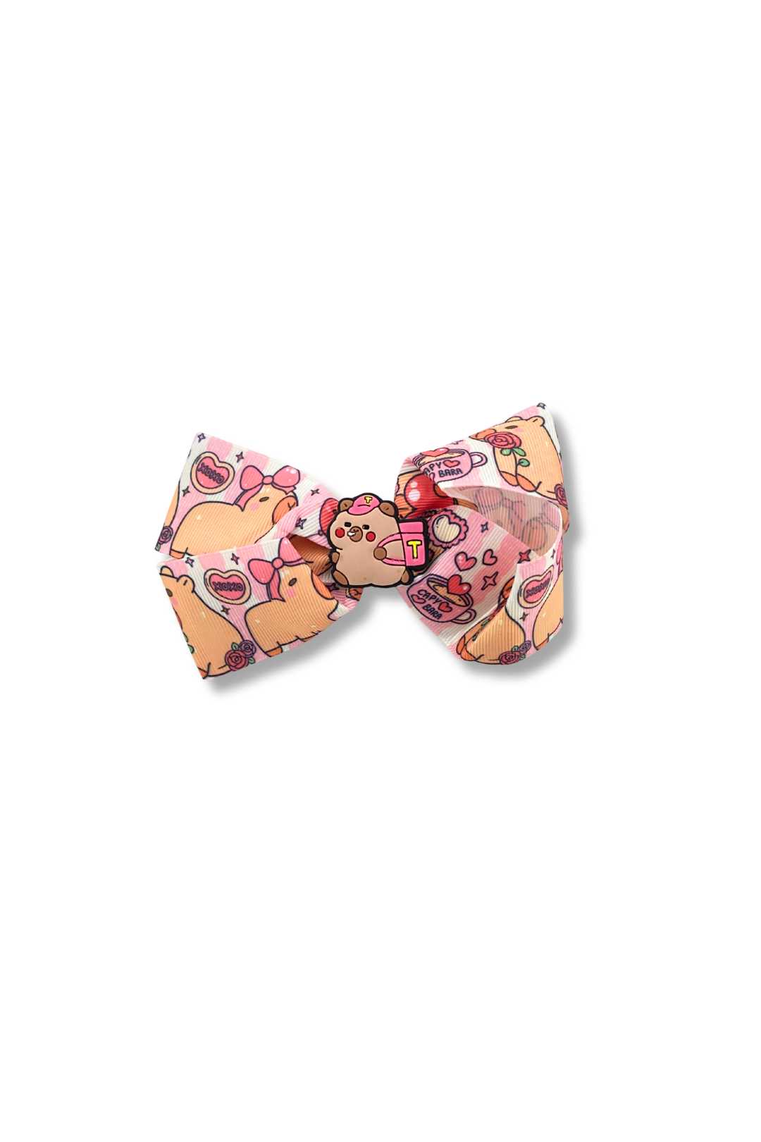 075 20 Capybara Bow Hair Clip
