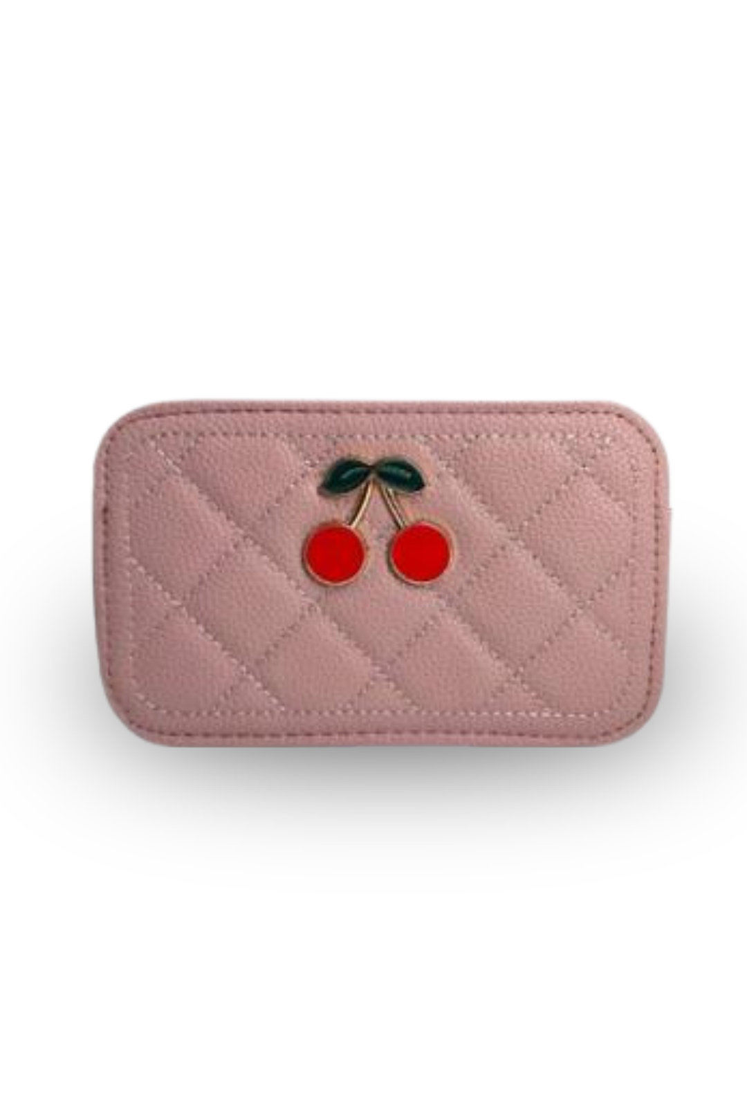 Cherry Charm Quilted Crossbody Bag with Adjustable Strap