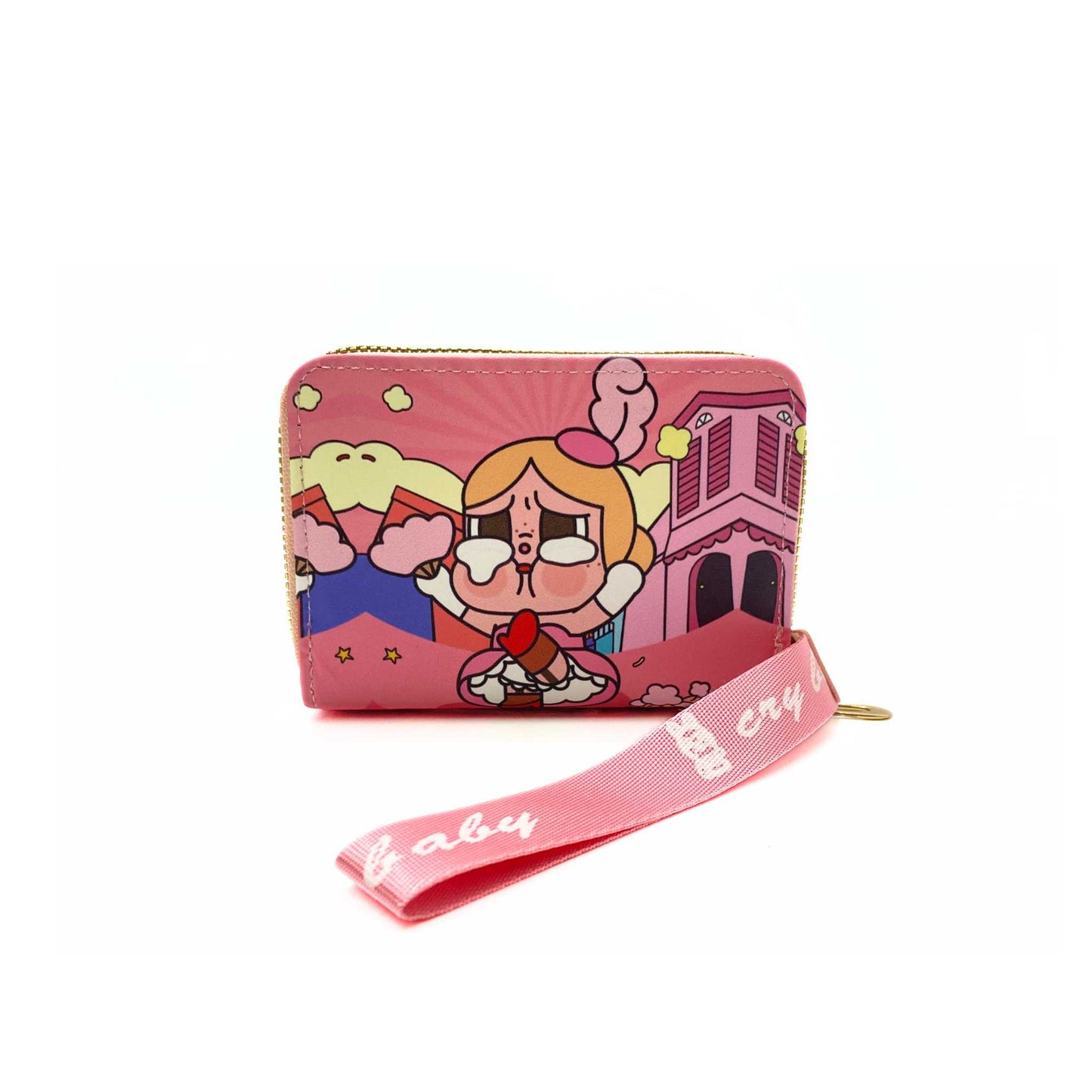 S3895 Crybaby Mini Wallet with Wristlet strap