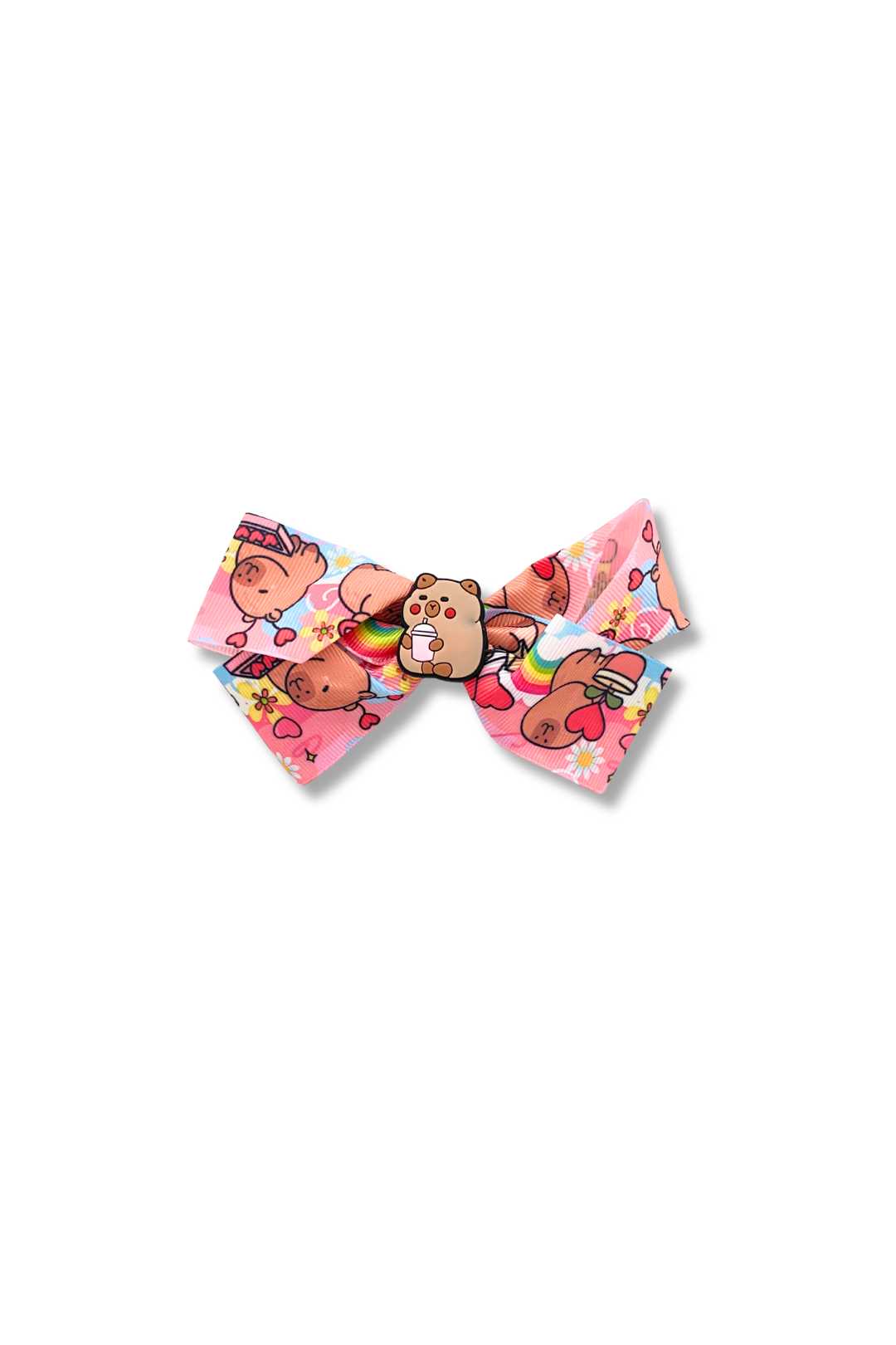 075 20 Capybara Bow Hair Clip