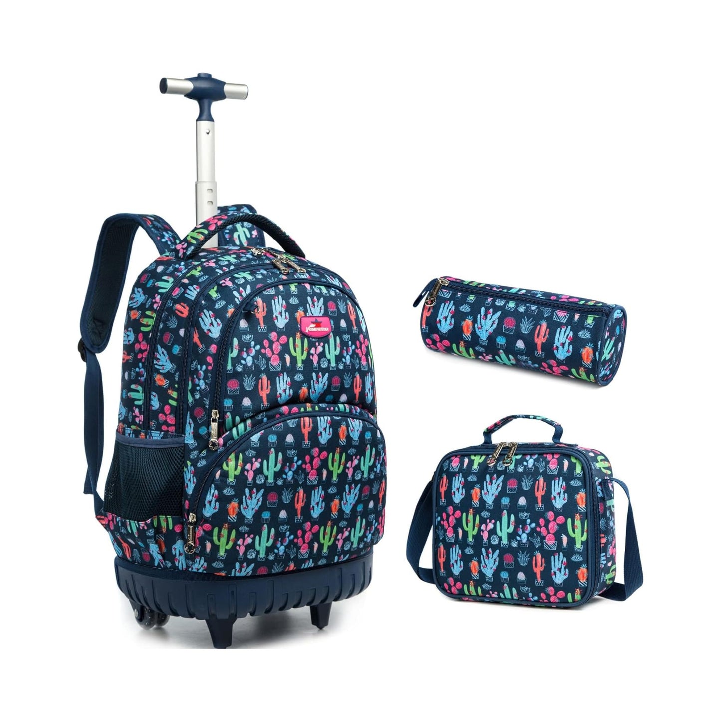 Cactus 3-Piece Trolley Backpack Set