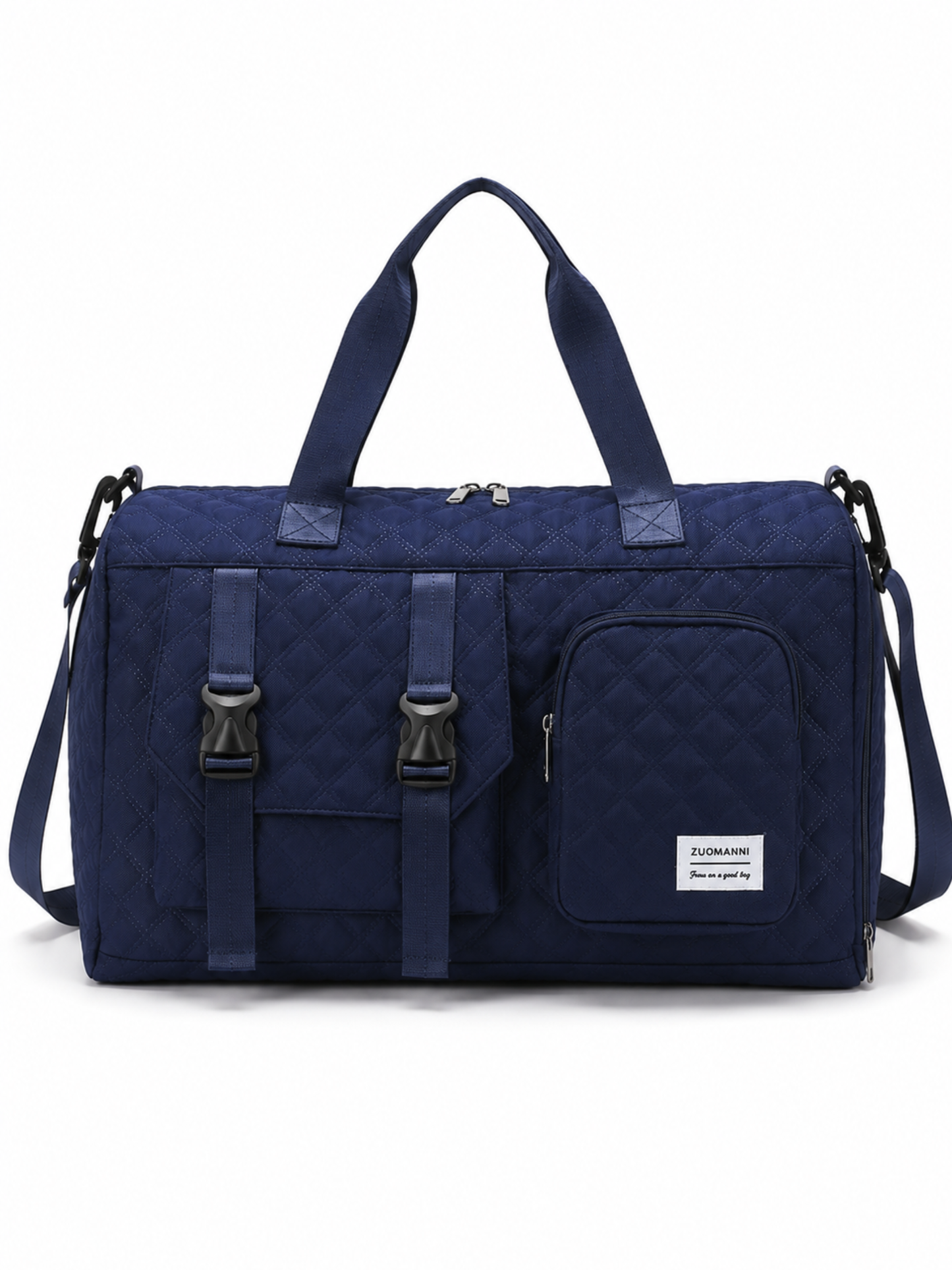Quilted Multi-Pocket Travel Duffel Bag
