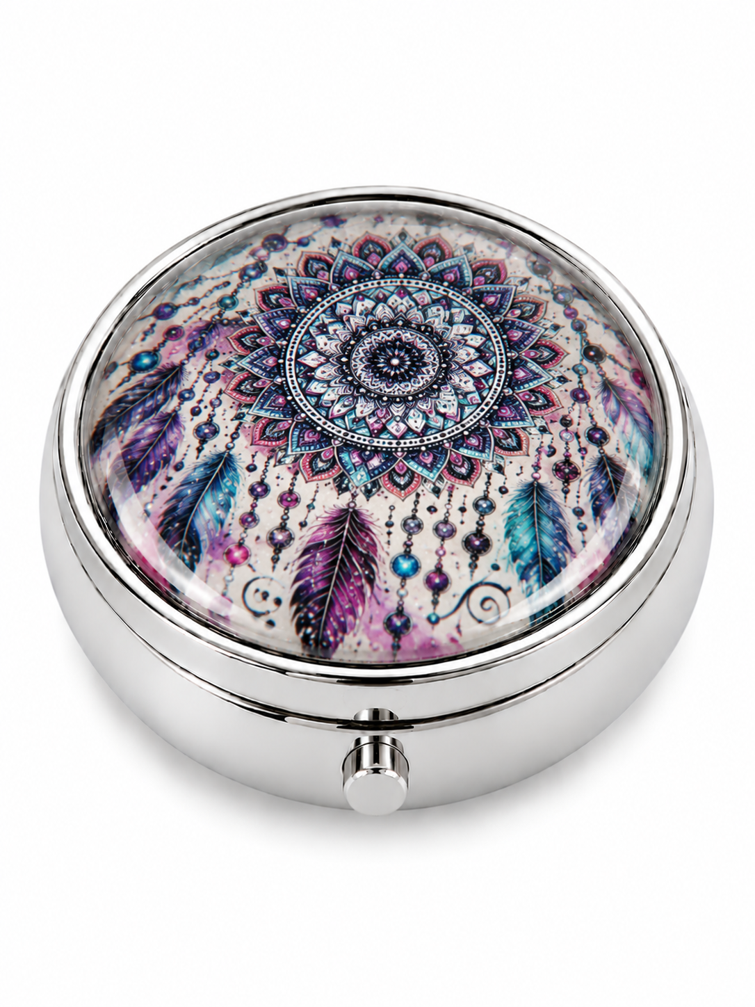 Silver Compact Mirror