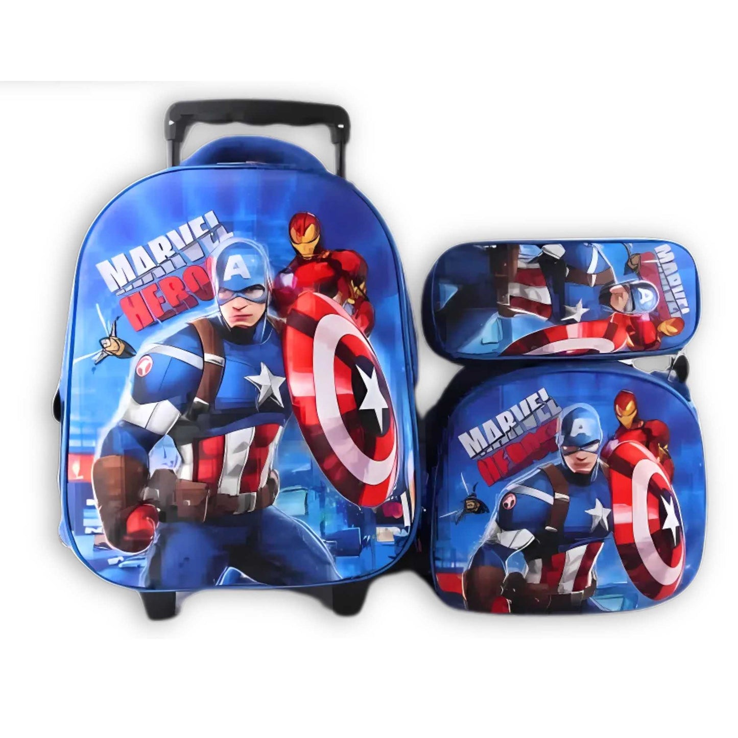 G595 Captain America Trolley Backpack Set