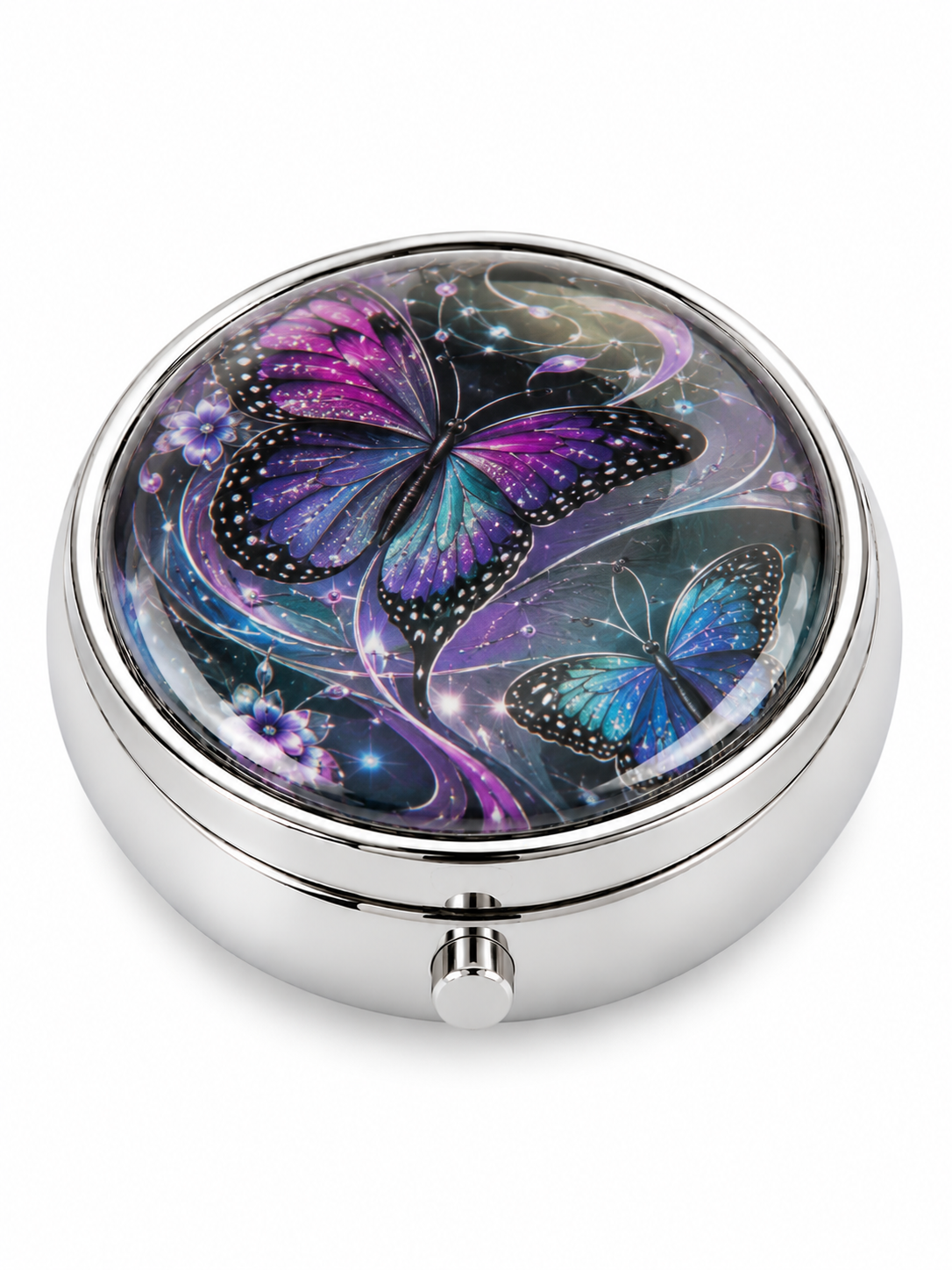 Silver Compact Mirror