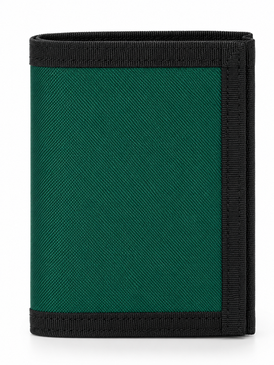 Lightweight Nylon Trifold Wallet with Hook-and-Loop Closure