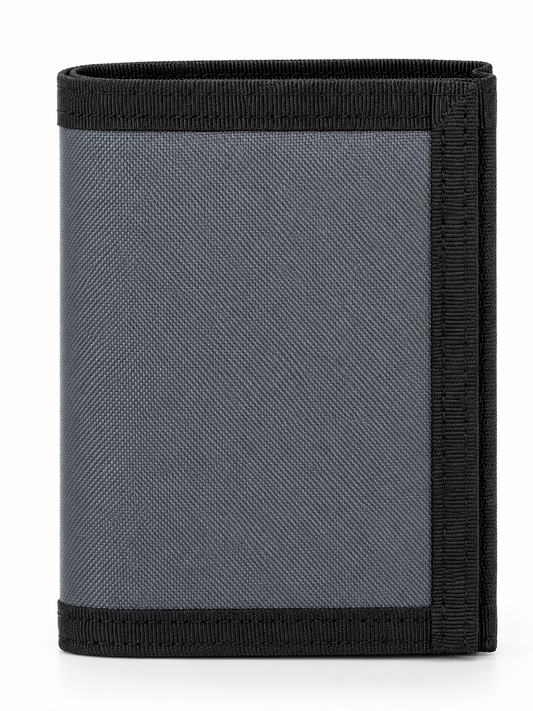 Lightweight Nylon Trifold Wallet with Hook-and-Loop Closure