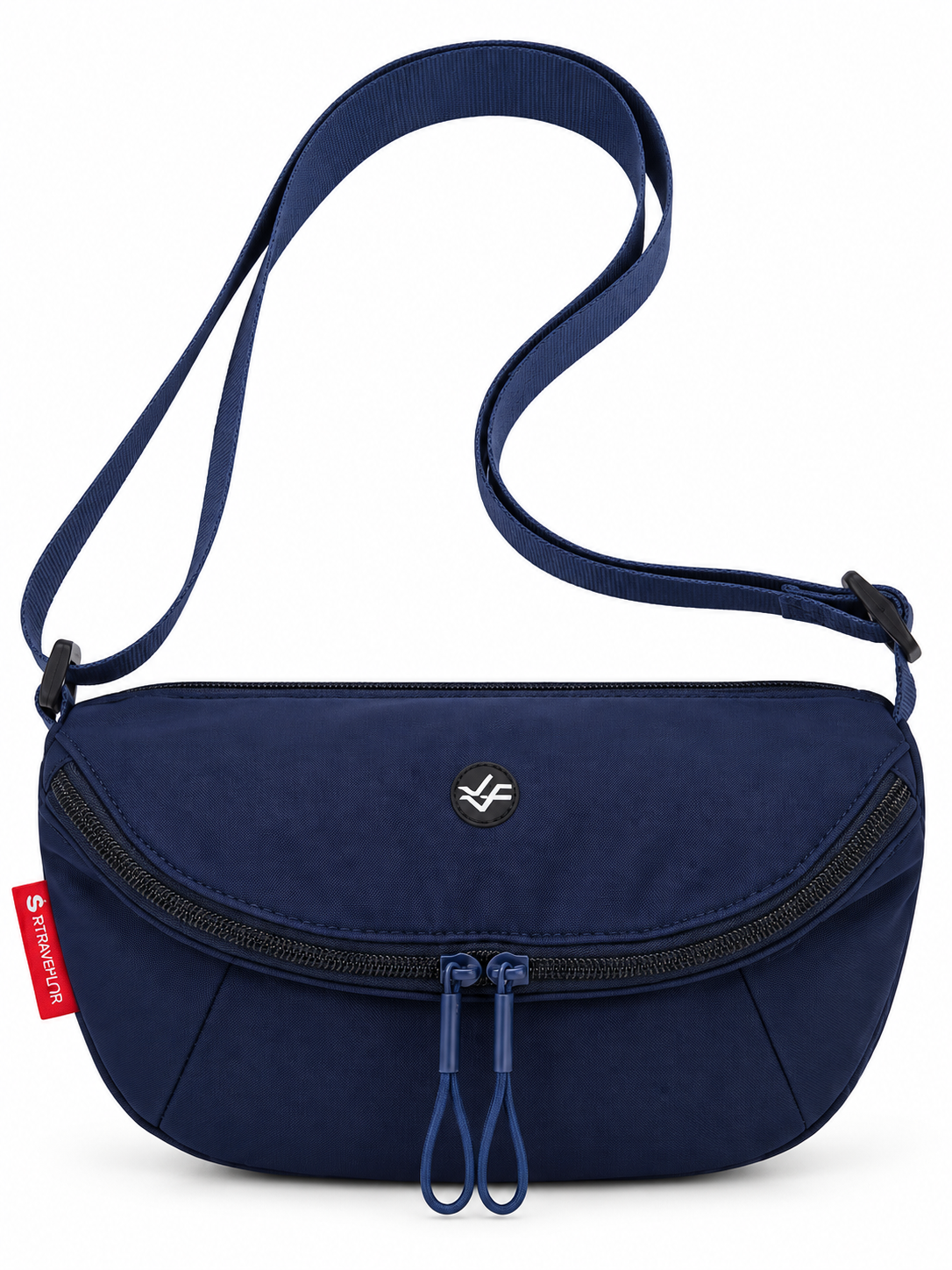 Adjustable Crossbody Sling Bag with Double Zipper