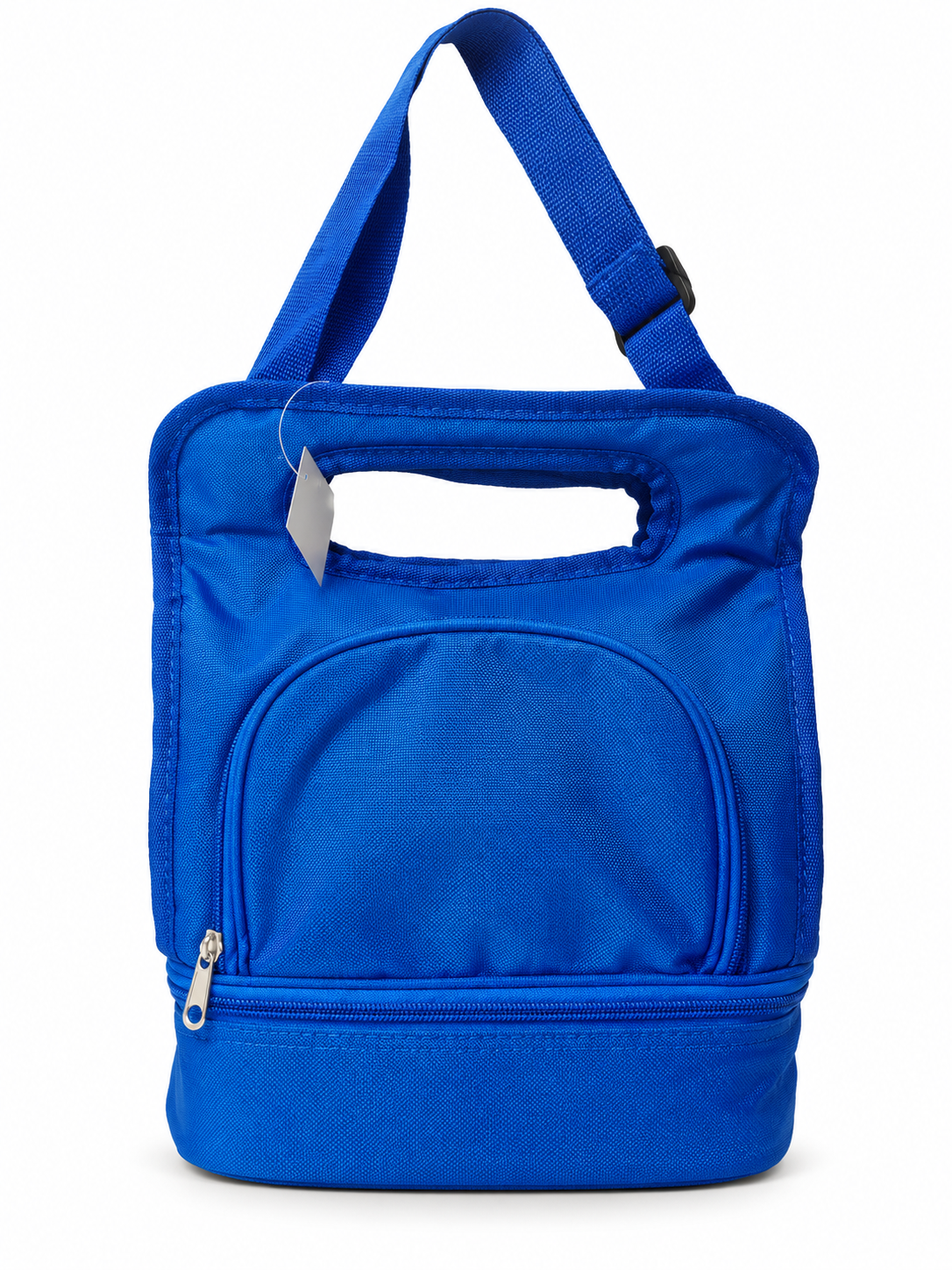 Insulated Lunch Bag with Adjustable Shoulder Strap and Zippered Compartments