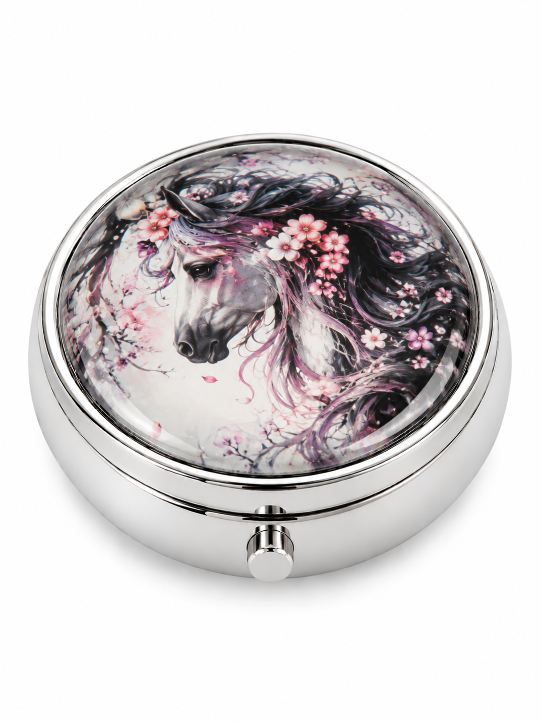 Silver Compact Mirror