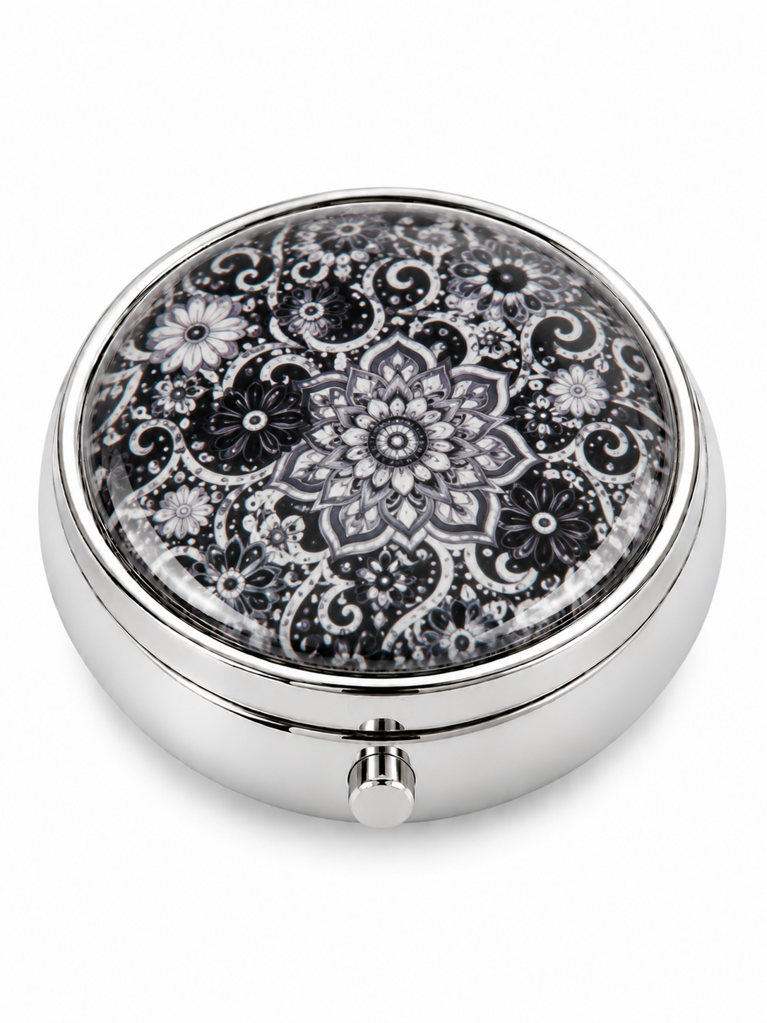 Silver Compact Mirror