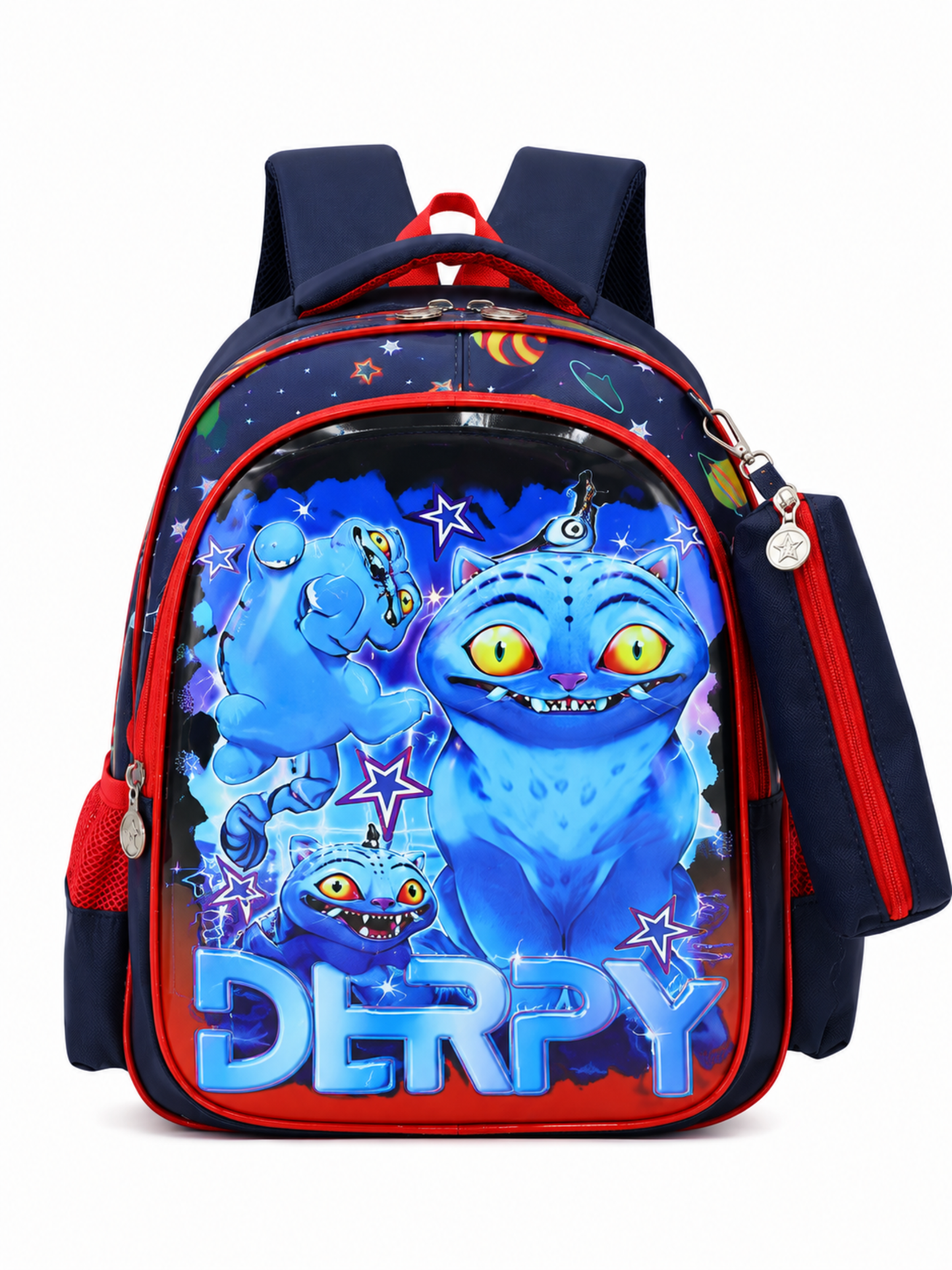 Kids School Backpack Colorful Design PU Backpack
