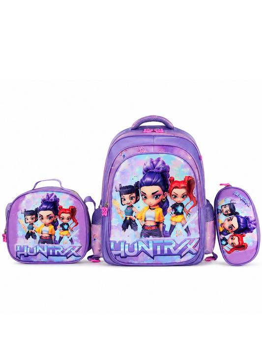 Girls - 3-Piece Light-Up School Backpack Set