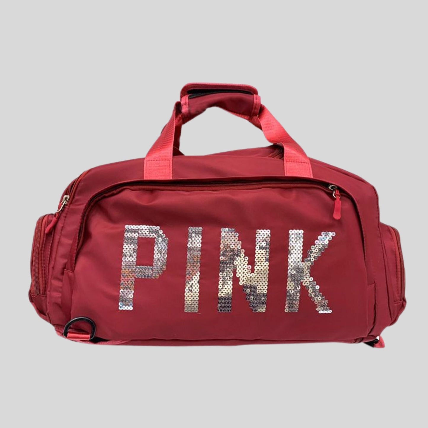 A1091 Pink Sequins Duffel Bag