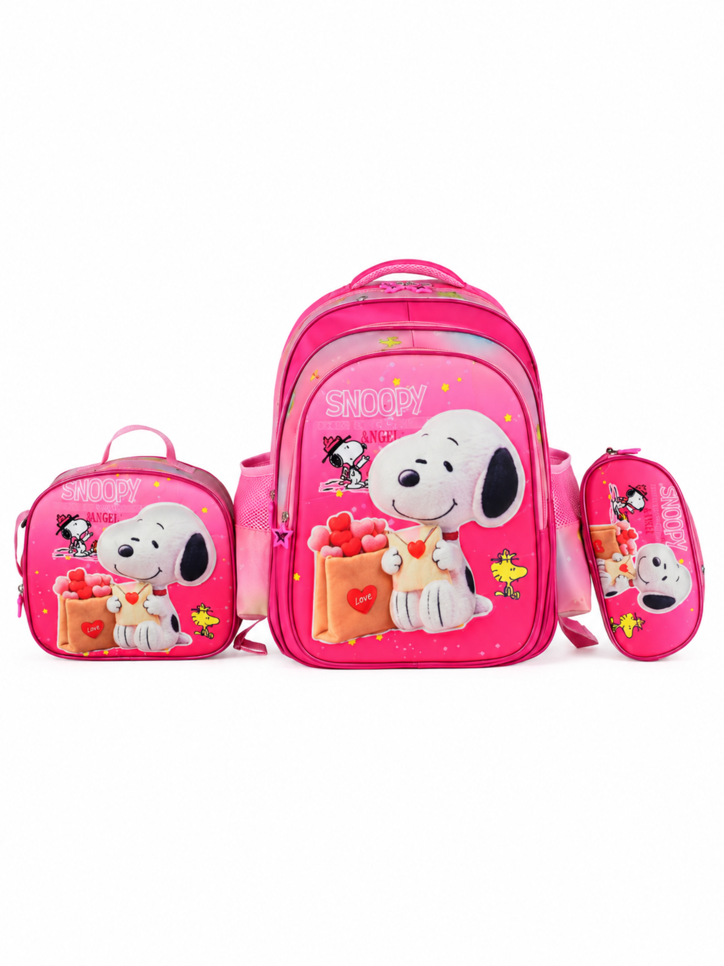 Girls - Snoopy Kids 3-Piece Backpack Set - Lunch bags & Pencil Case
