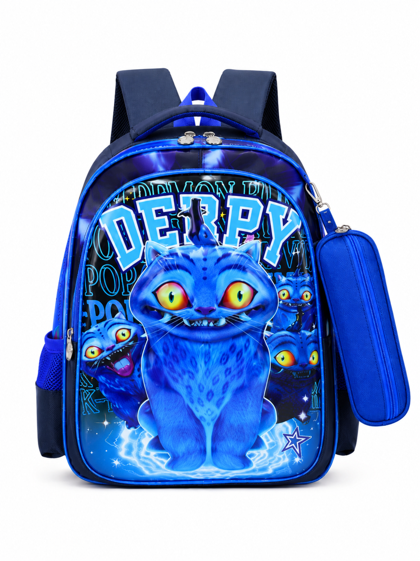Kids School Backpack Colorful Design PU Backpack