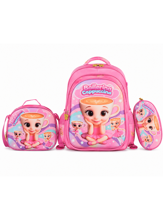 Girls - 3-Piece Light-Up School Backpack Set