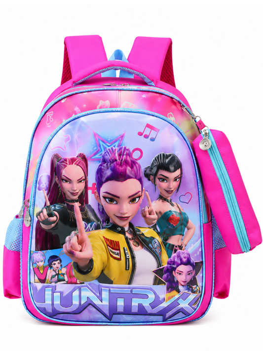 Girls - Kids School Backpack Colorful Character Design