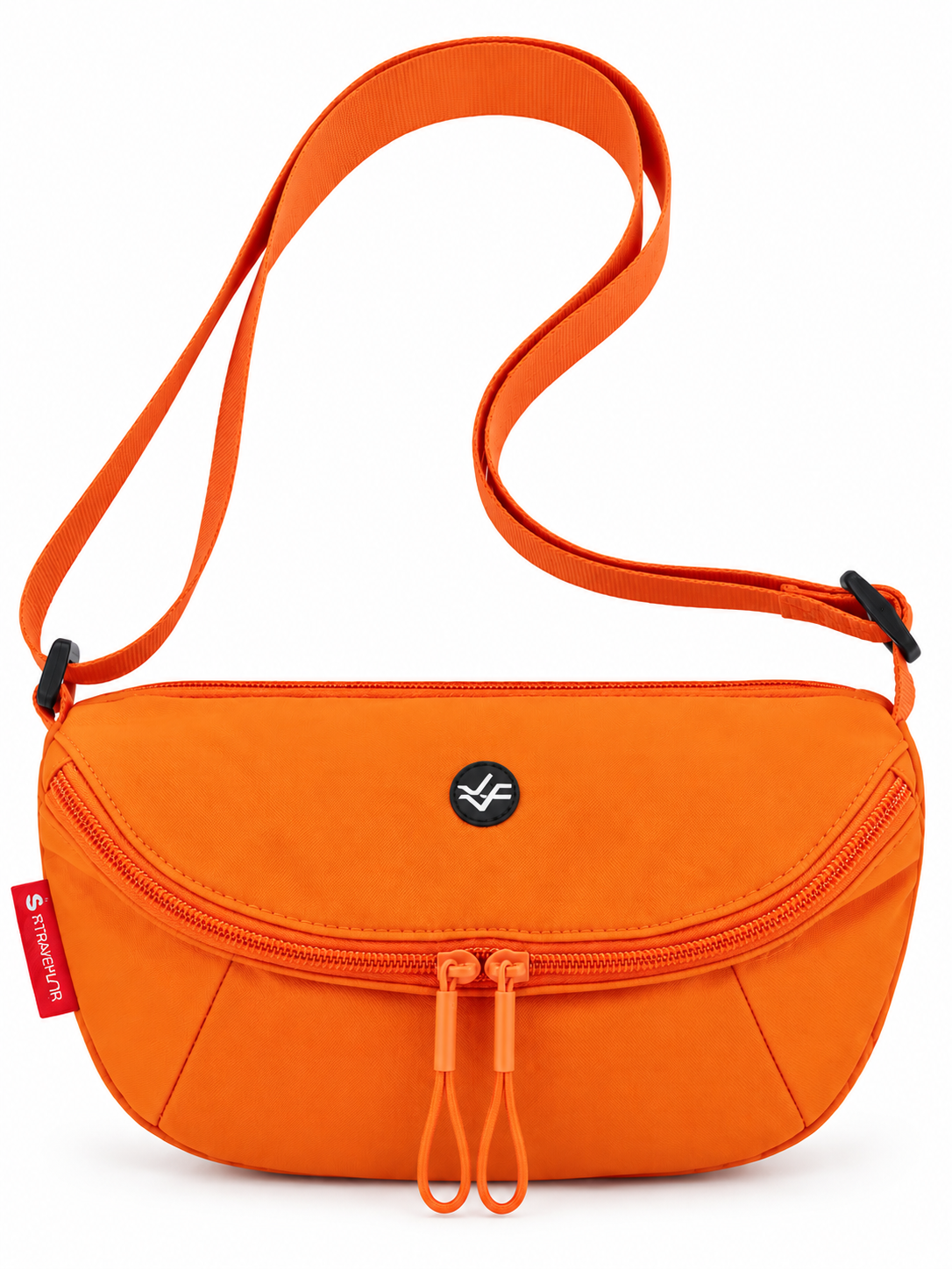 Adjustable Crossbody Sling Bag with Double Zipper