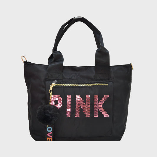A1043 PINK Nylon Tote Bag