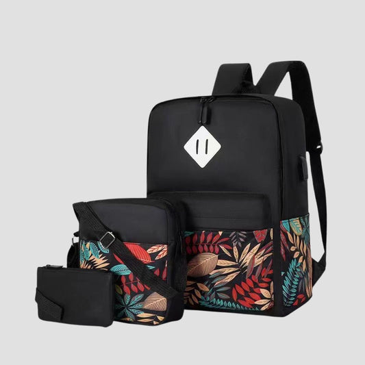 G2778 Leaves Backpack 3 Piece Set