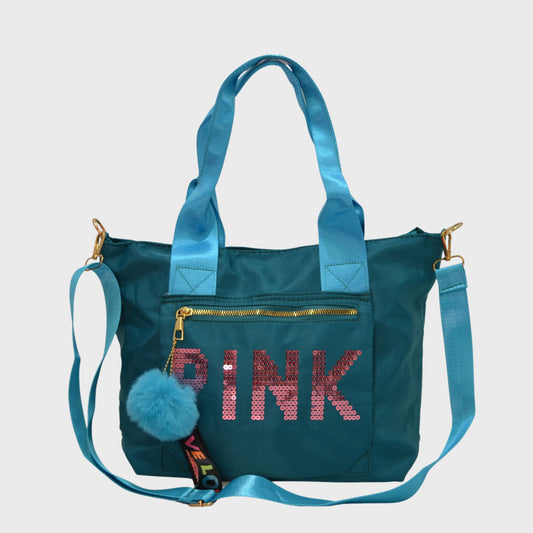 A1043 PINK Nylon Tote Bag