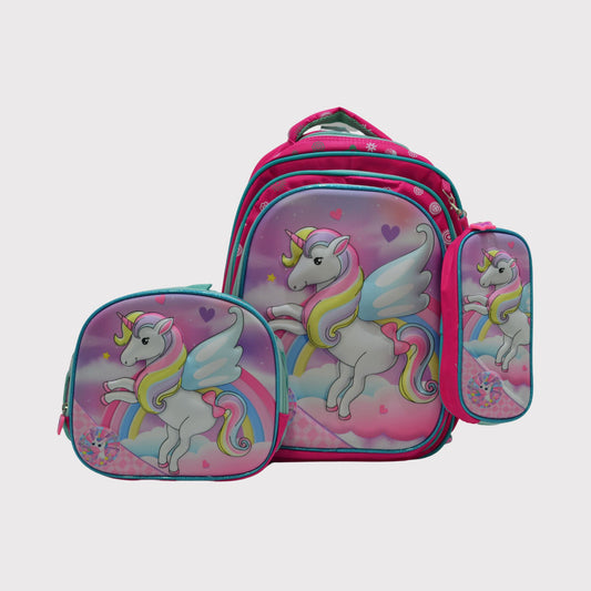 3603 Unicorn 3-Piece Backpack Set