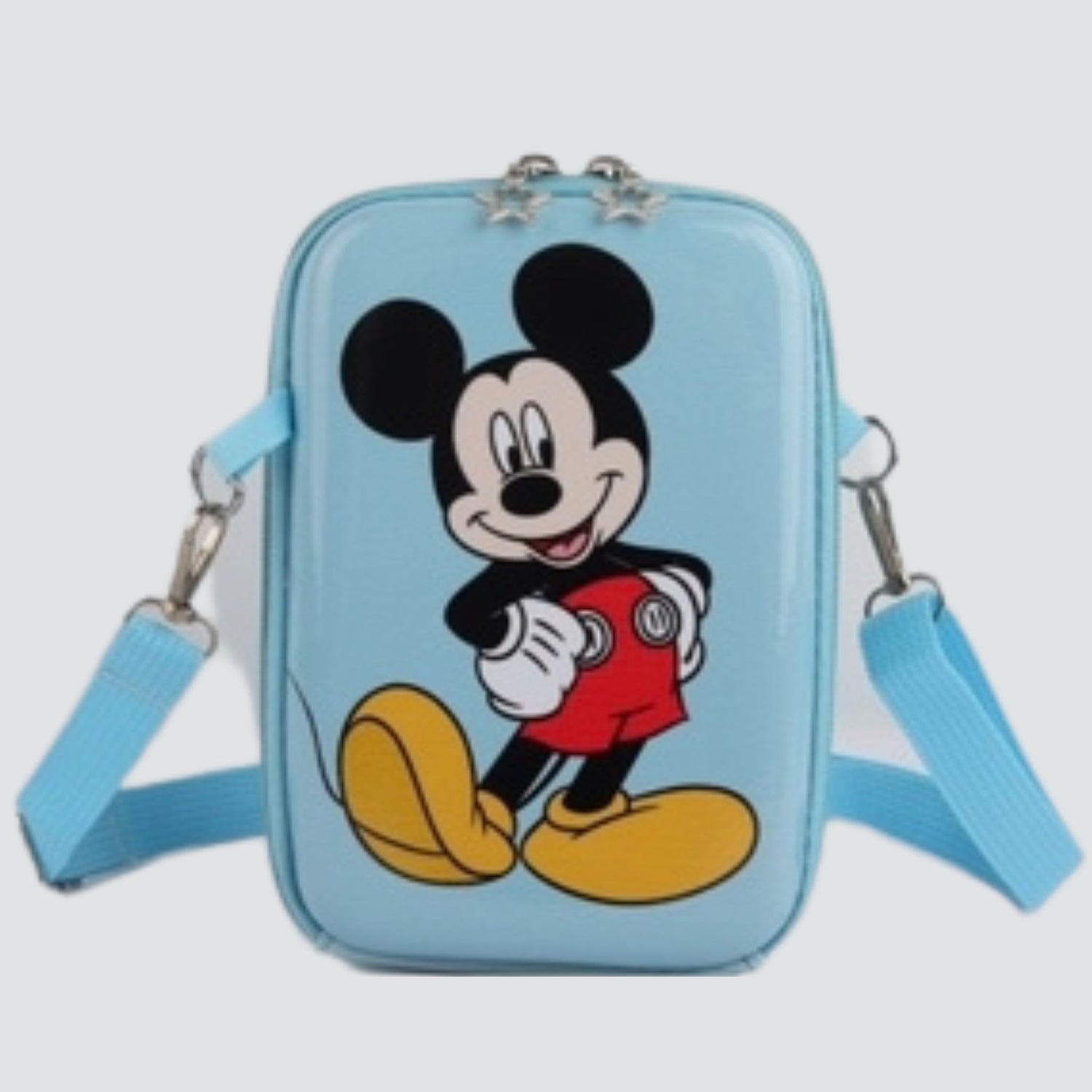 Blue Rectangular Mickey Mouse Crossbody Bag