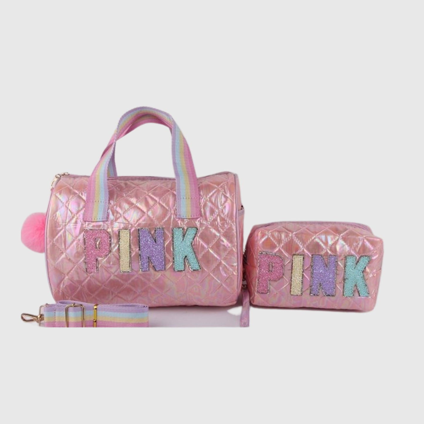 A044 PINK Mini Bag & Wristlet Set