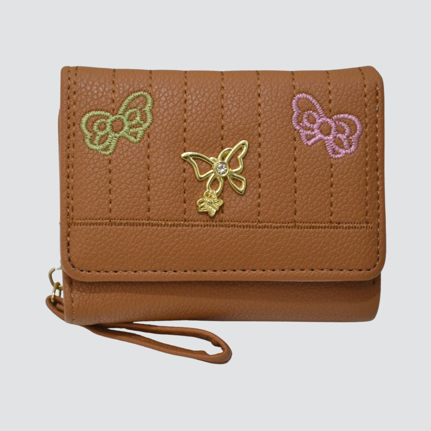 S3202 Butterfly Mini Folding PU Leather Wallet