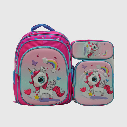1613 Unicorn Character Backpack Set