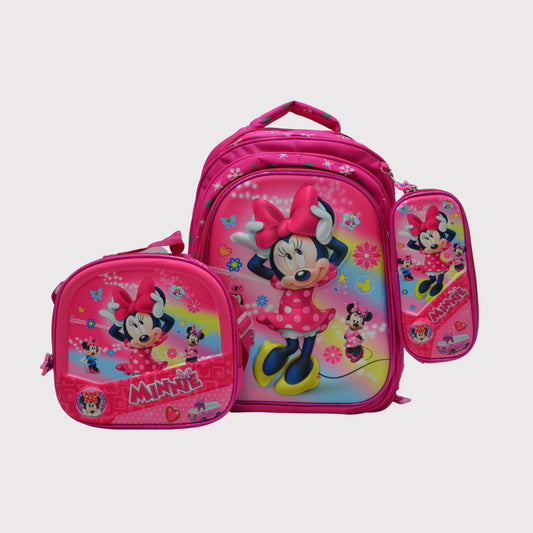 3603 Minnie Mouse 3-Piece Backpack Set