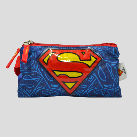 Superman 3-Sectioned Pencil Case