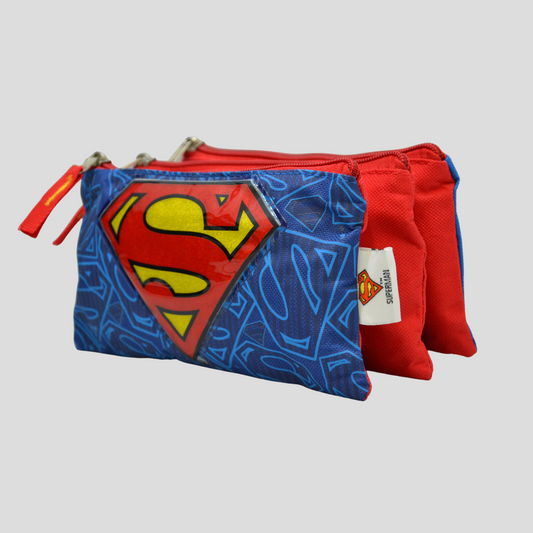 Superman 3-Sectioned Pencil Case