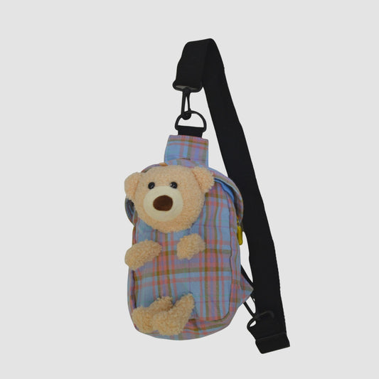 Blue MS1698 Teddy Bear Sling Bag